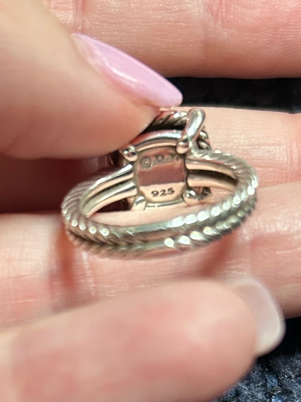 EXCELLENT CONDITION CHATELAINE® PAVÉ BEZEL RING Retail $995 Size 6? - Picture 8 of 9